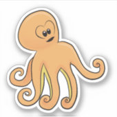 Curly octopus sticker (Voorkant)