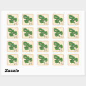 Curly Parsley Herb Square Sticker (Vel)