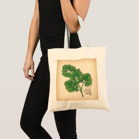 Curly Parsley Herb Tote Bag (Voorkant (product))