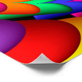 Curly Poster voor regenboogspiraalvormig  (Hoek)