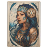 "Curly Princess Vrouw Klembord" Klembord (Achterkant)