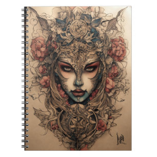 Curly Princess Woman Spiral Notitieboek