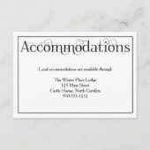 Curly Print Wedding Accommodations Details Kaart (Voorkant)