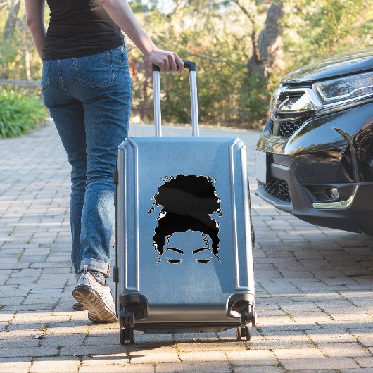 Curly Q Messy Bun Sticker (Koffer Insitu)