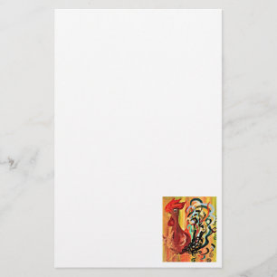 Curly Rooster Briefpapier