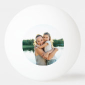 Curly Script Naam Pink Texas Familiefoto Pingpongbal (Achterkant)