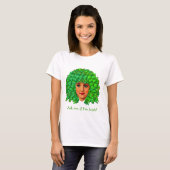 Curly Shamrock Girl T-shirt (Voorkant volledig)