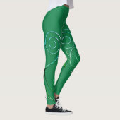 Curly Shamrock St. Patrick's Green Leggings (Rechts)