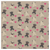 Curly Tail Squishy Faces Pug Fabric Stof (Close Up)