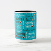 Curly Tails Squishare Faces Pug Two Tone Mok (Center)