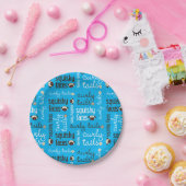 Curly Tails Squishy Faces Pug Party Papieren Bordje (Feest)