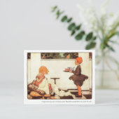 Curly vergrendelt zenuwritme briefkaart (Staand voorkant)