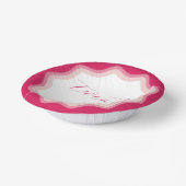 Curly Wavy Roze Retro 21e Verjaardag Sticker Papieren Kommen (Gebogen)