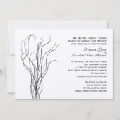 Curly Willow Wedding Invitation Kaart (Voorkant)