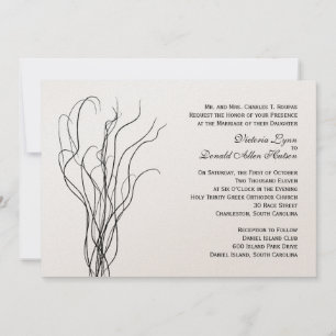 Curly Willow Wedding Invitation Kaart