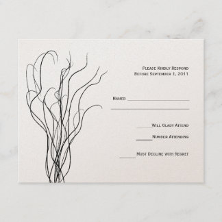 Curly Willow Wedding RSVP-antwoordkaart RSVP Kaartje
