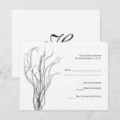Curly Willow Wedding RSVP-antwoordkaart RSVP Kaartje (Voorkant / Achterkant)