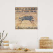 Curly Wolf Tribe Poster (Keuken)