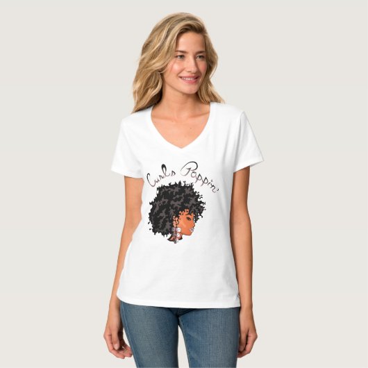 CURLZ "LIZA CURLS POPPIN" T-Shirt (Voorkant volledig)