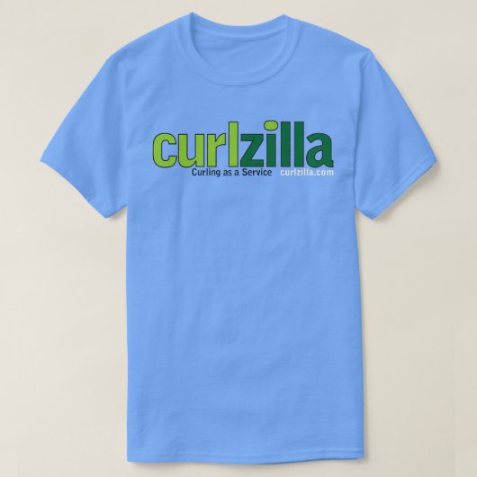 Curlzilla Curling as a Service Logo T-shirt (Design voorkant)