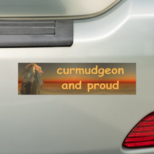 curmudgeon bumpersticker (Op auto)