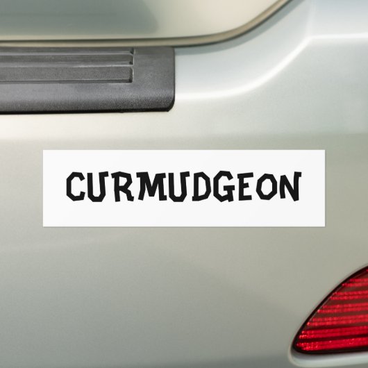 CURMUDGEON BUMPERSTICKER (Op auto)