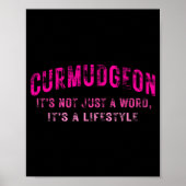 Curmudgeon It's Not Just A Word, It's A Lifestyle Poster (Voorkant)