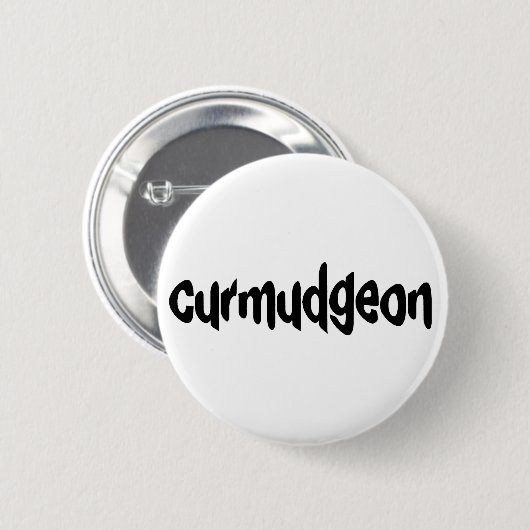 Curmudgeon Ronde Button 5,7 Cm (Voorkant /achterkant)