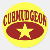 Curmudgeon Ronde Sticker (Voorkant)