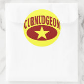Curmudgeon Ronde Sticker (Tas)