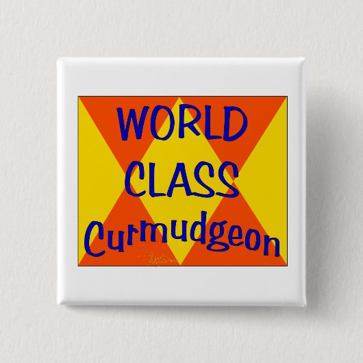 Curmudgeon van wereldklasse vierkante button 5,1 cm (Voorkant)