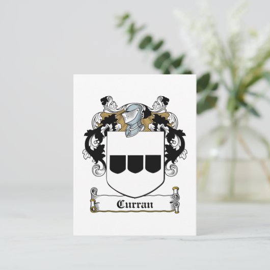Curran Family Crest Briefkaart (Staand voorkant)