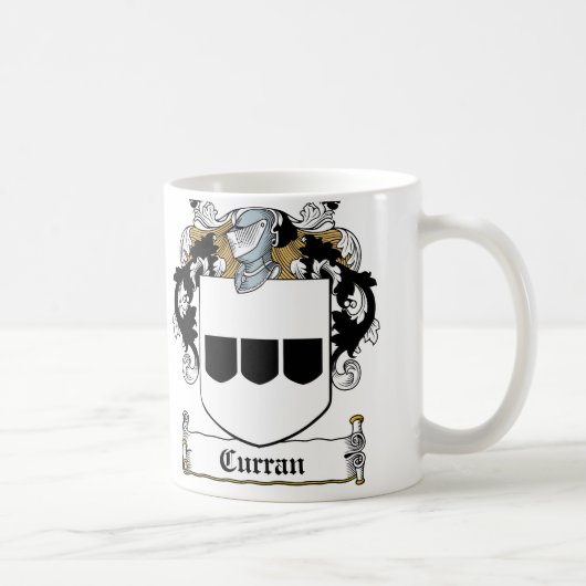 Curran Family Crest Koffiemok (Rechts)