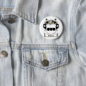 Curran Family Crest Ronde Button 5,7 Cm (In situ)