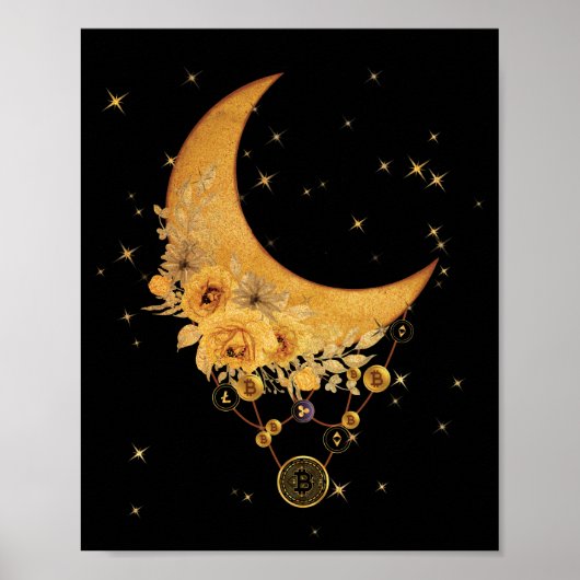 Currency Virtual On The Moon Spiritual Graphic Poster (Voorkant)