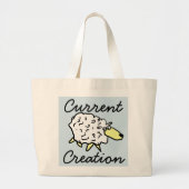 "Current Creation" Sheep Cartoon Project Bag Grote Tote Bag (Voorkant)