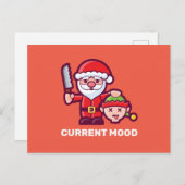 Current Mood Santa en Elf Briefkaart (Voorkant / Achterkant)