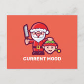 Current Mood Santa en Elf Briefkaart (Voorkant)