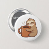 Current Mood Sloth Coffee Pin Button (Voorkant /achterkant)