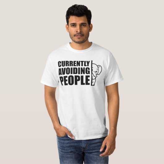 Currently Avoiding People Minimalist Introvert T-shirt (Voorkant volledig)