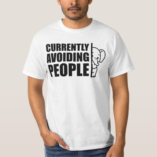 Currently Avoiding People Minimalist Introvert T-shirt (Voorkant)