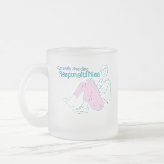 Currently Avoiding Responsibilities | Funny Minima Matglas Koffiemok (Links)