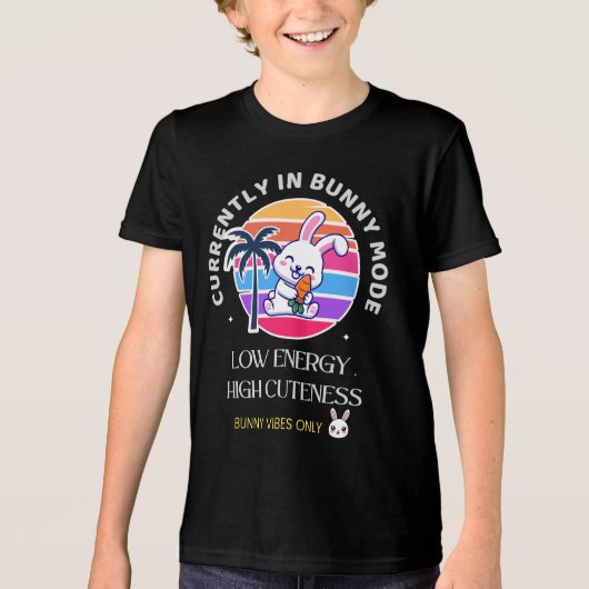 Currently in Bunny Mode  Tri-Blend Shirt (Voorkant)