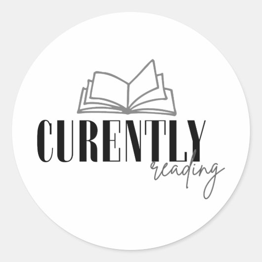 Currently reading ronde sticker (Voorkant)