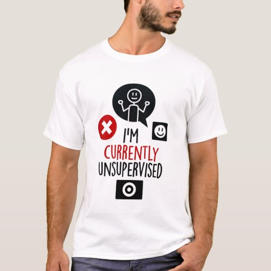 Currently Unsupervised Mens T-shirt (Voorkant)