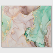 Currents of translucent hues, snaking metallic swi cadeaupapier (Vlak)