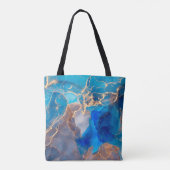 Currents of translucent hues, snaking metallic swi tote bag (Achterkant)