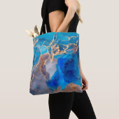 Currents of translucent hues, snaking metallic swi tote bag (Dichtbij)