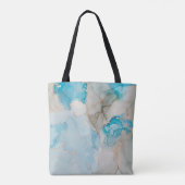 Currents of translucent hues, snaking metallic swi tote bag (Achterkant)