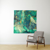 Currents of translucent hues, snaking metallic swi wandkleed (In Situ (horizontaal))